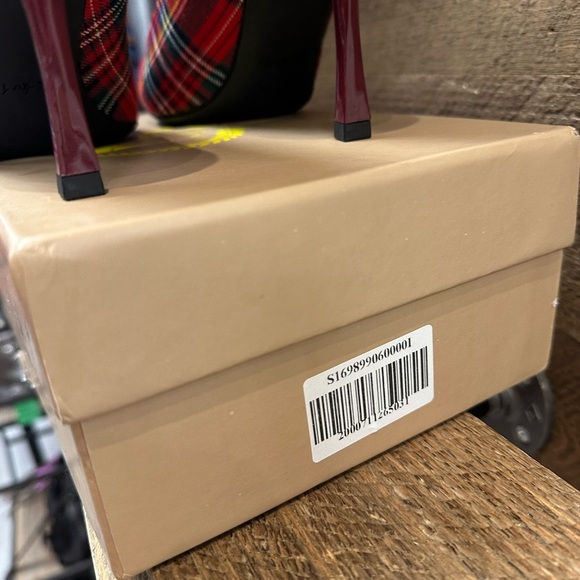 LAIRUI Plaid Pointed Toe Kitten Heel Pumps – Size 42 (US 10-10.5) - Picture 8 of 10